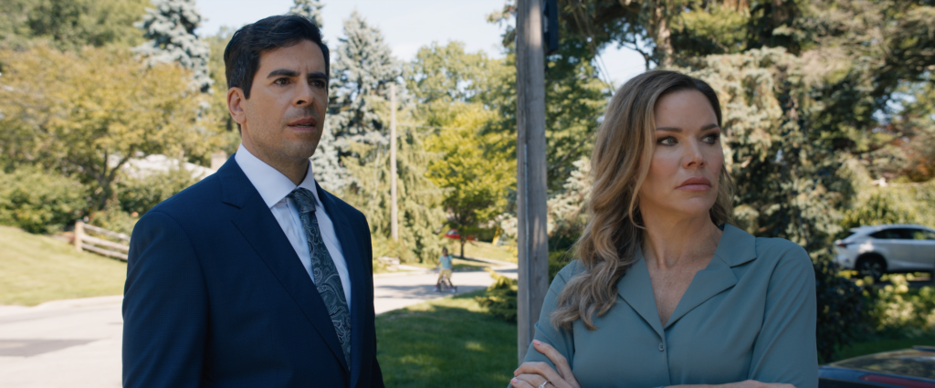 Eli Roth and Karen in the horror film, ICE CREAM MAN. ICE CREAM MAN Digital release