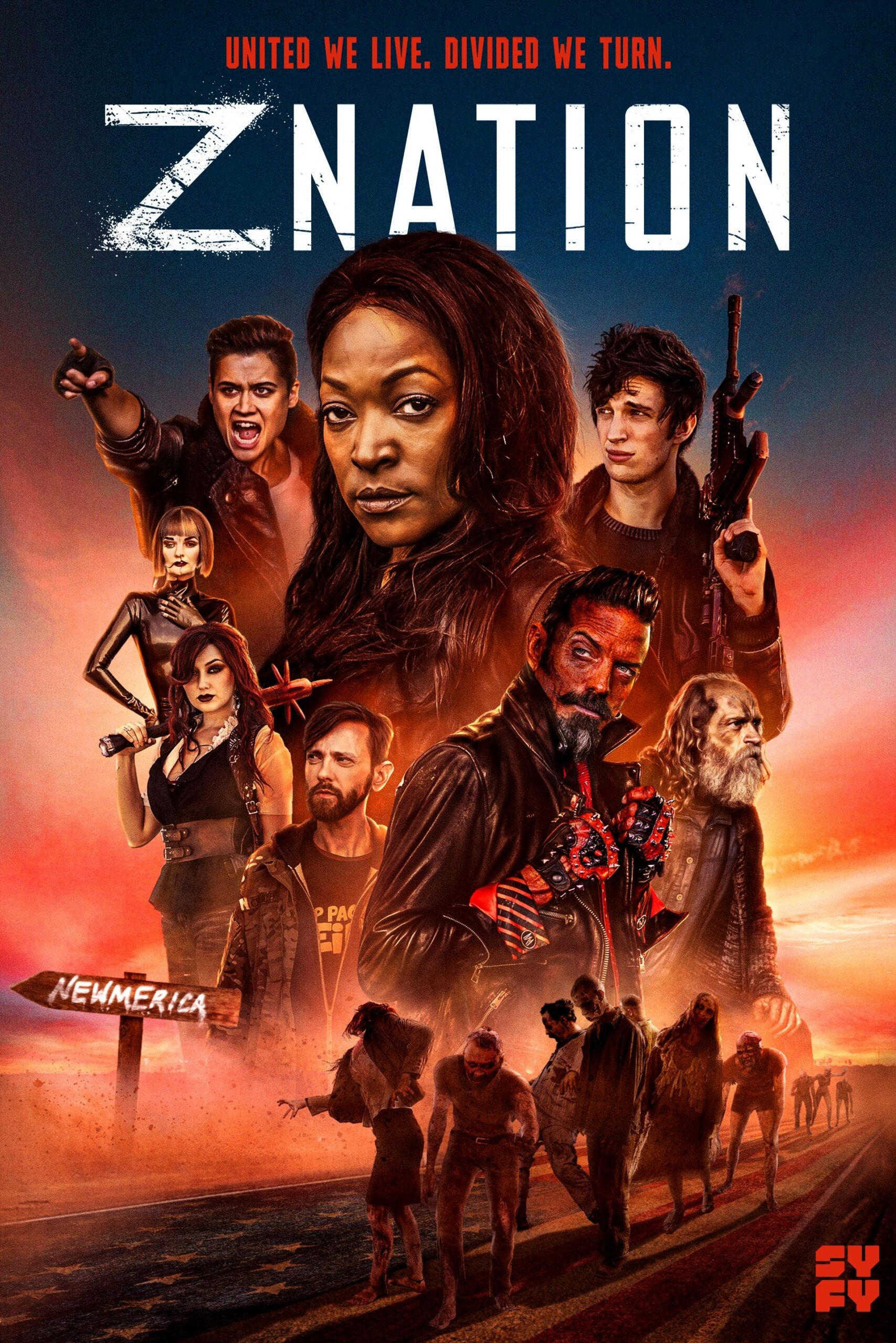 Z Nation original television series promotional poster with its survivor ensemble